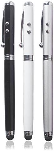 Stylus Pen, [3 PCS] 4-in-1 מסך מגע אוניברסלי מסך Stylus + PEN PEN + POINTER + LED Flashlig